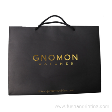 Shopping Paper Bag With Gold Foil